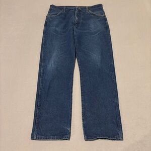 VTG 90s Wrangler Bootcut Jeans 36x32 Blue Dark Wash Cowboy Western Rodeo 13MWZ